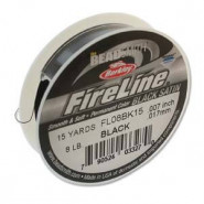 Fireline beading thread 0.17mm (8lb) Black - 13.7m